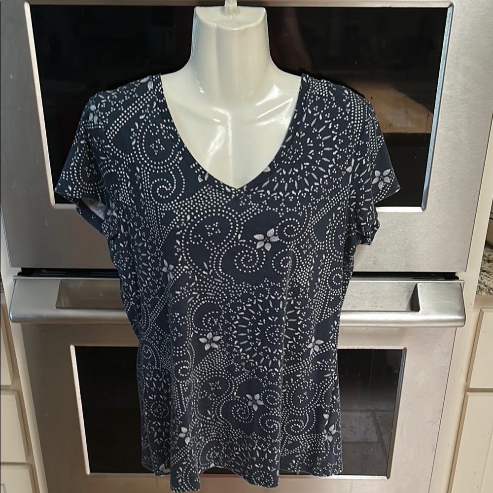 Sonoma Blue Fitted Short Sleeve Blouse